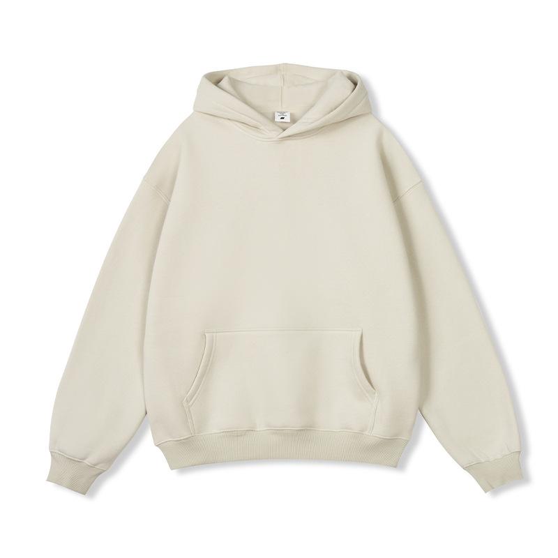 Fancy Style Studio 350G Velvet Hoodie voor Heren Effen Kleur Losse Verdikte Jas L