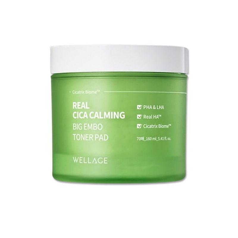 

Wellage Real Cica Calming Big Embossed Toner Pads