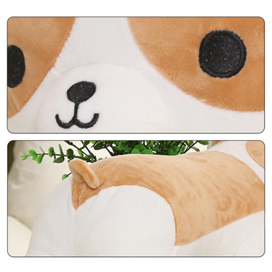 40cm Corgi Hund Plyschkudde PP Bomullsfyllning Söt Liggande Valp Docka Plyschdjur Sovkudde Valp Plyschleksak