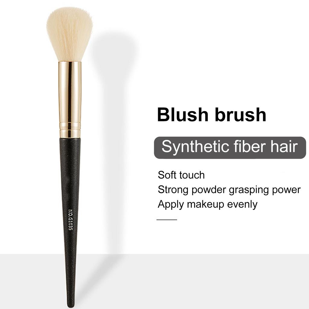 Makeup Blush Brush Round Head Dense Brush Hair Lint Free Synthetic Portable Cosmetic Brush