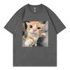 Funny Cat Meme Graphic T Shirts High Quality Fashion Short Sleeve Tshirts Unisex Unisex Summer Casual 100cotton Tshirt Streetwear