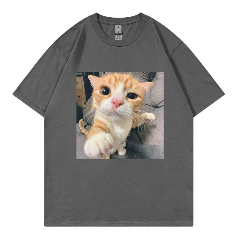 Funny Cat Meme Graphic T Shirts High Quality Fashion Short Sleeve Tshirts Unisex Unisex Summer Casual 100cotton Tshirt Streetwear