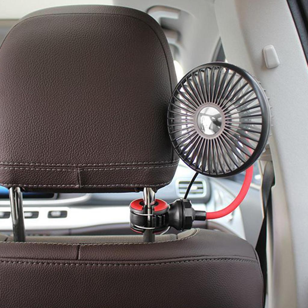 Car Fans 3 Speeds Adjustable Car Seat Cooling Fan Powerful USB Cooler Gadgets Enhance Air Circulation For Truck Golf Cart