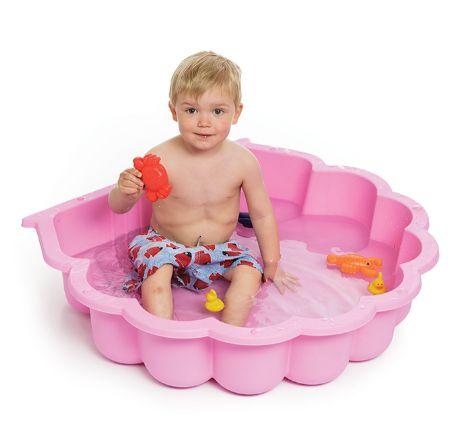 Shell plastic sandbox - pink