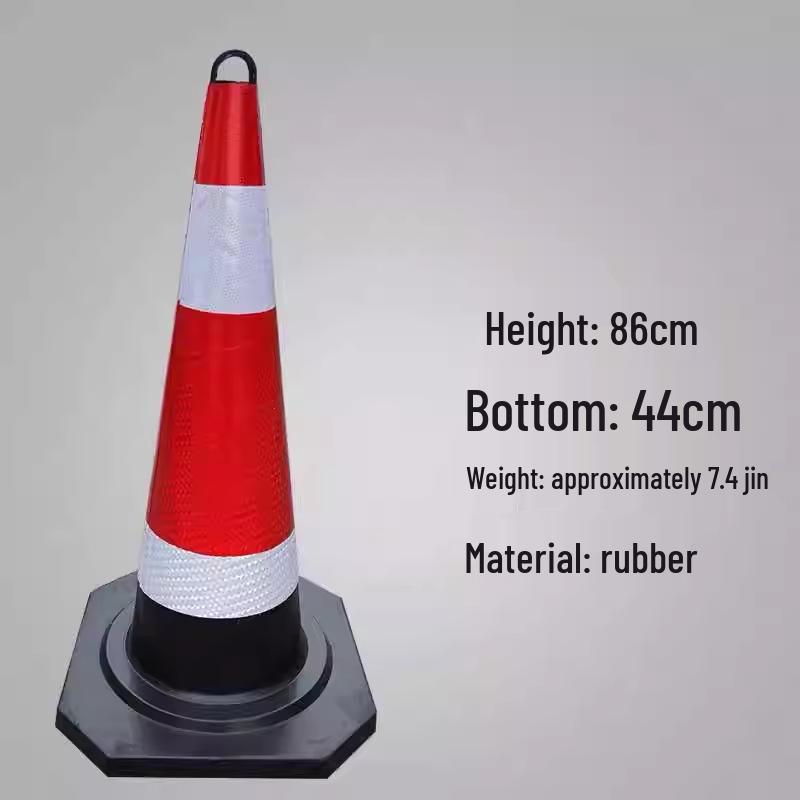 70cm Reflective PVC Road Safety Cone with Rubber Base