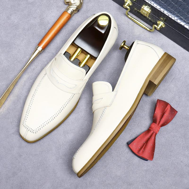 Zealous Sole Men's British Casual Leather Shoes Business Dress Shoes Genuine Leather Cowhide Cm