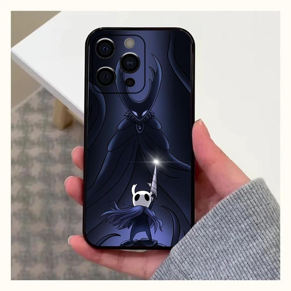 H-Hollow Knight Phone Case For Apple iPhone 15,14,13,12,11,Pro,X,XS,Max,XR,Plus,Mini Soft Black Cover