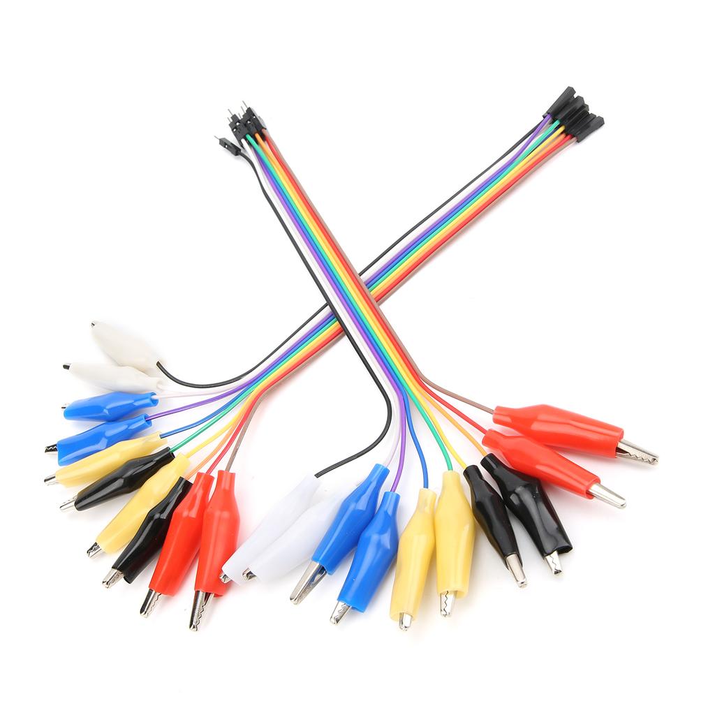 Crocodile Clip To Jump Wire 20pin MaleFemale Jumper Breadboard Test  Cable 20cm