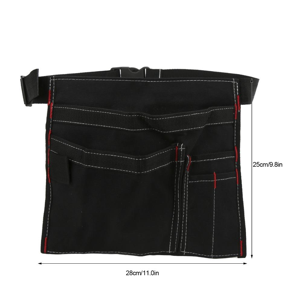 

Canvas Waist Hanging Bag 5-Pocket Storage Bag Durable Canvas Organizer Carpenter Work
