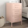 Vidaxl Bedside Table, Pink, 36X39X68 Cm, Steel