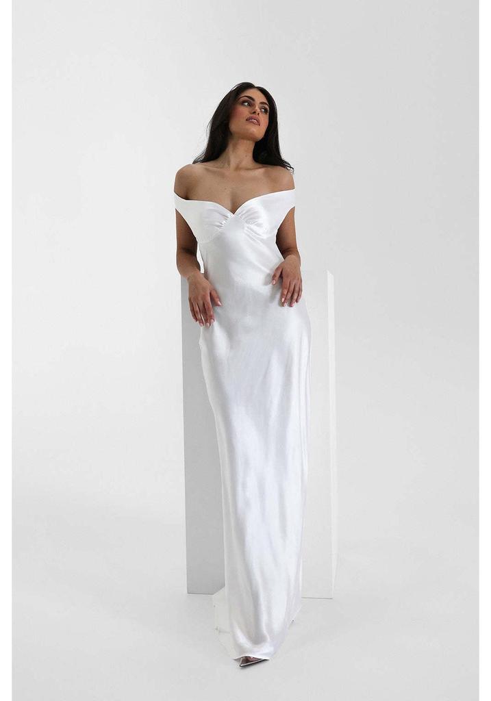 2025 European High-End Off-the-Shoulder Satin Fishtail Evening Gown