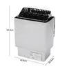 220V Elektrischer Saunaofen Nass-Trocken-Saunaofen Edelstahlofen für Zuhause Hotel Bad Dusche SPA 9000W