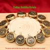 Brass Zodiac Guardian Angel Buddha Keychain Accessory