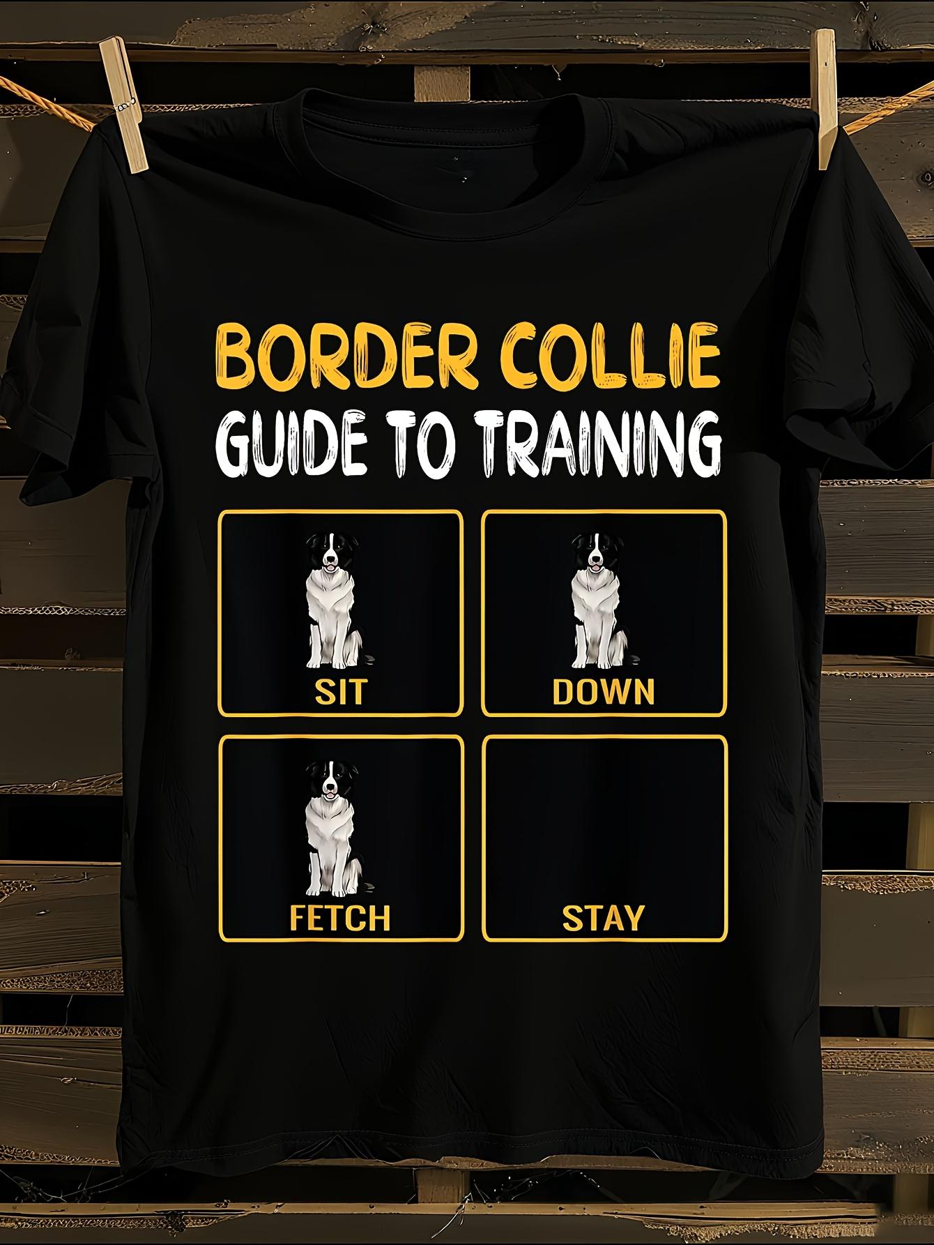 Funny Border Collie Training Tshirt L
