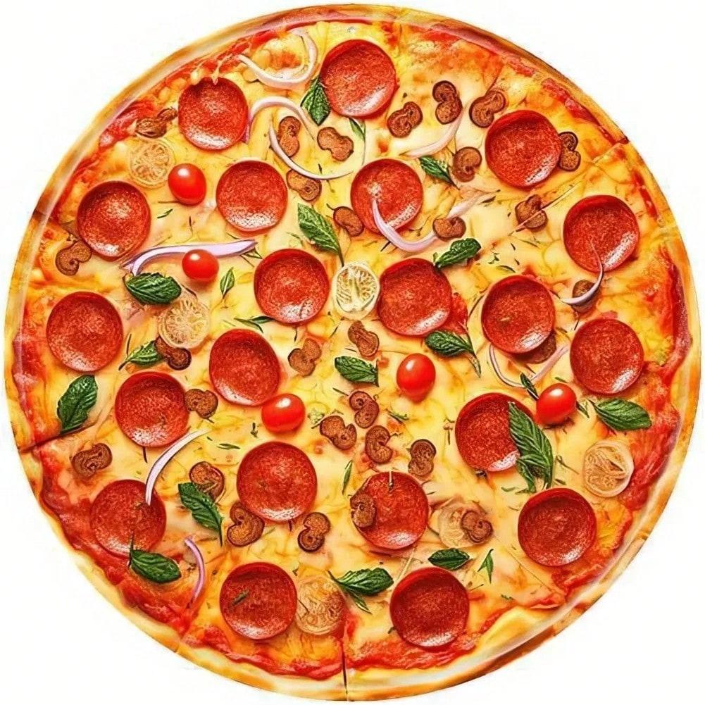 Металлическая настенная art для пиццы Декор кухни Алюминиевая табличка Круглая 8 дюймов 20x20