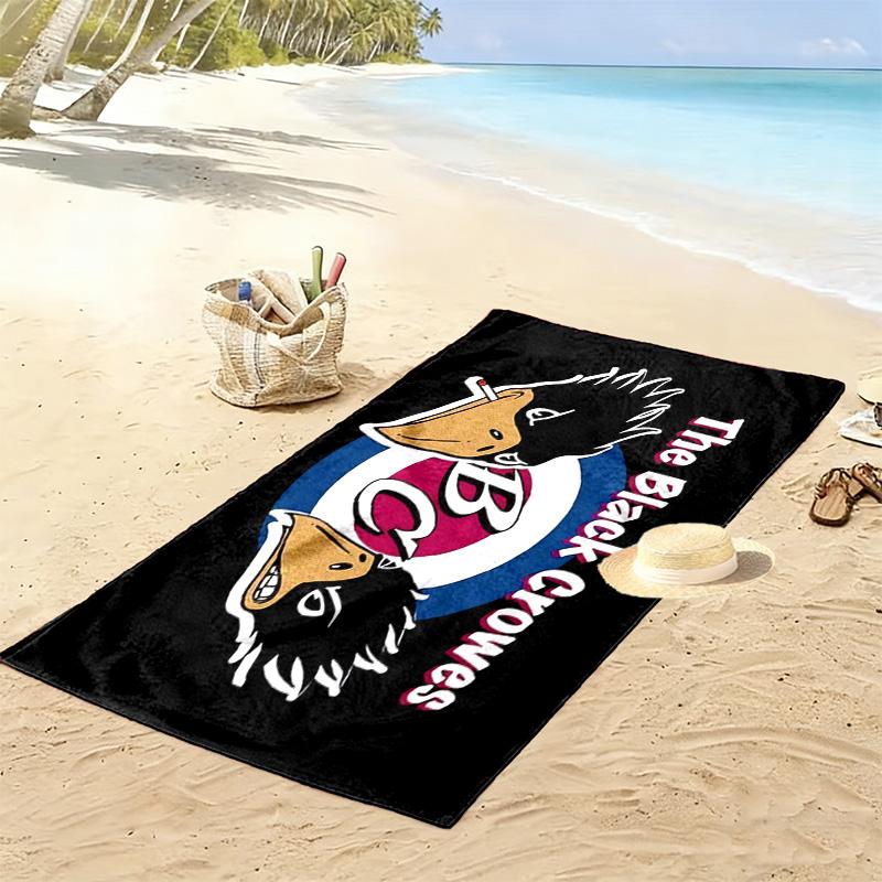 Black Raven 2D Flat Print Beach Towel, Large Soft Quick Dry Towel for Beach Camping Swimming.NSTJ0928340