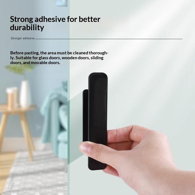 2pcs Non-punching Self-adhesive Handle Drawer Cabinet Handle Window Balcony Sliding Door Handles