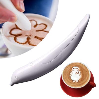 Stylo à café électrique Stylo à épices Stylo Latte Milk Art pour décoration de gâteau à café Stylo pour dessiner dans le café Outils de barista Fournitures de bar