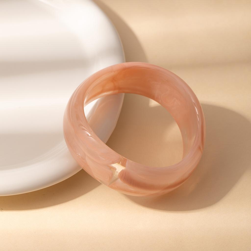 Retro Special-Shaped Wide Square Acrylic Multi-Color Bracelet Multi-Color Exaggerated Design Sense Niche Jewelry