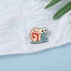Unique Cartoon Snail Metal Brooch Fashionable Alloy Badge For Pets And Collectors