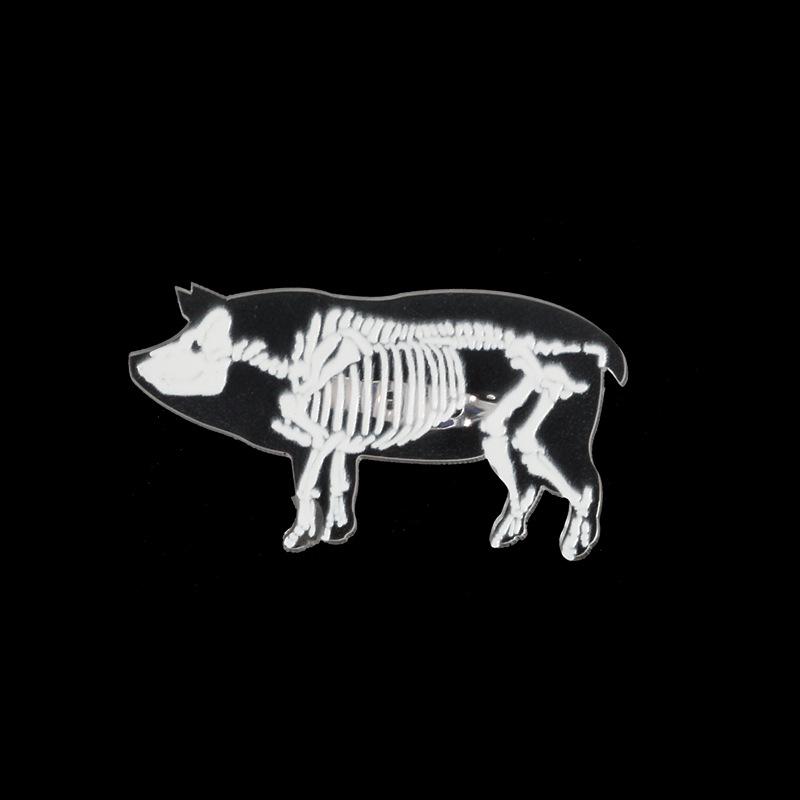 European & American Clear Acrylic Animal Brooch: Cat, Rabbit, Penguin, Bird Bag Accessories