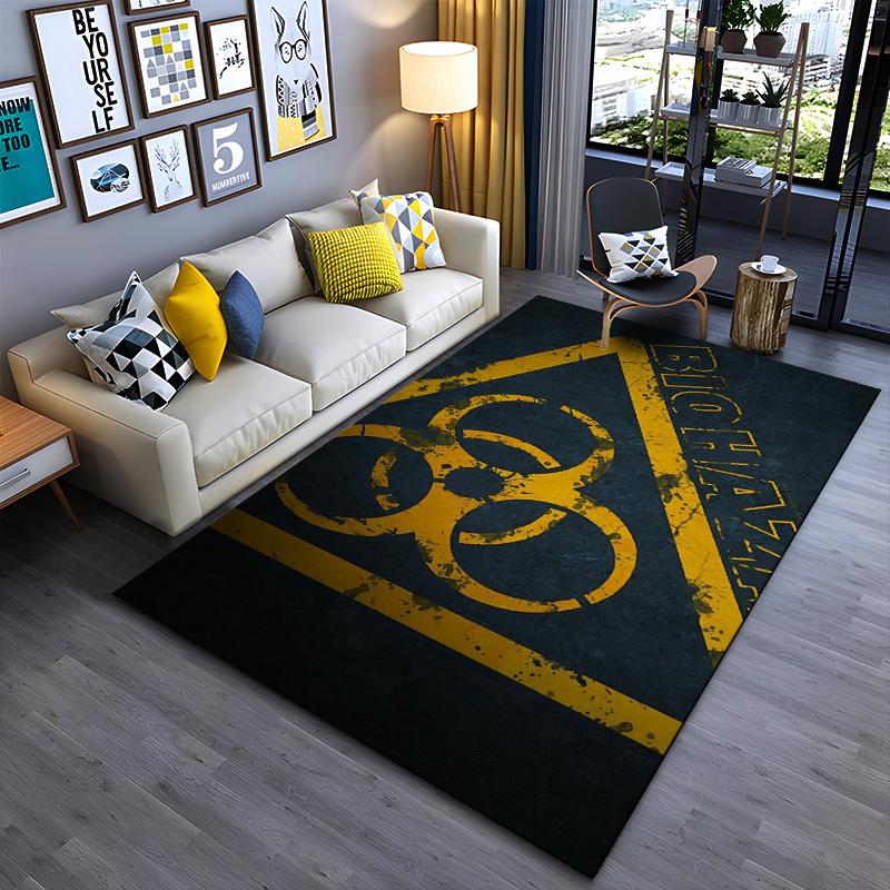 

Biohazard Pattern Area Rug Suitable for use as an anti-slip game mat for living room and bedroom sofas 40x60cm( 15x23in )