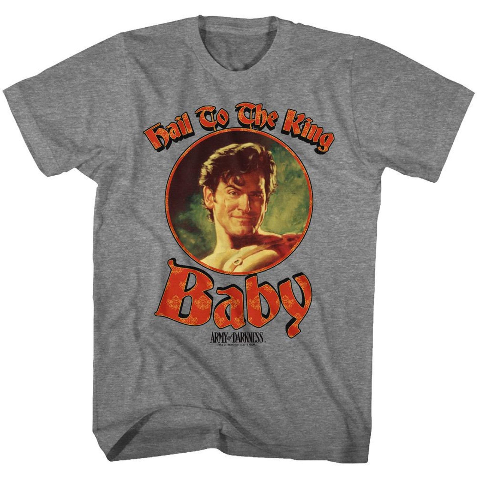 Army of Darkness Regal Baby Graphite Heather Adult T-Shirt L