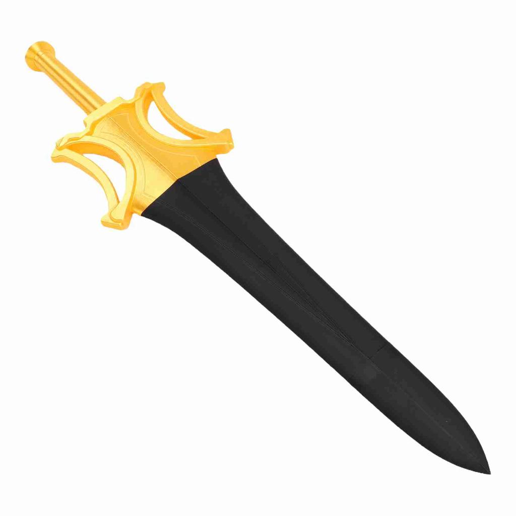 Prop Sword Retractable Lightweight PLA 3D Printed Sword for Cosplay Holiday Outfit Accessory Black Gold