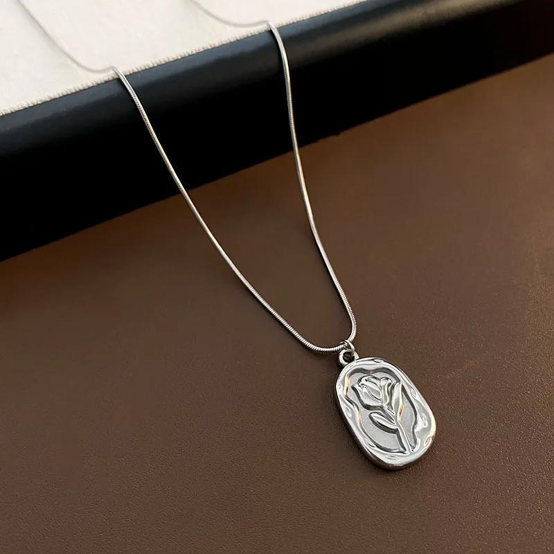 Minimalism Hollow Out Water Drop-Shape Pendant Necklace for Women Exquisite Charm Collarbone Chain Party Jewelry Birthday GIft