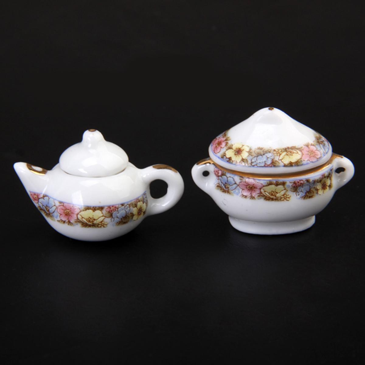 Platos de cena en miniatura para casa de muñecas, vajilla MODELO DE 5 unids/ set, juguet de juego de simulación de cocina para decoración de casa de muñecas - AliExprs 26