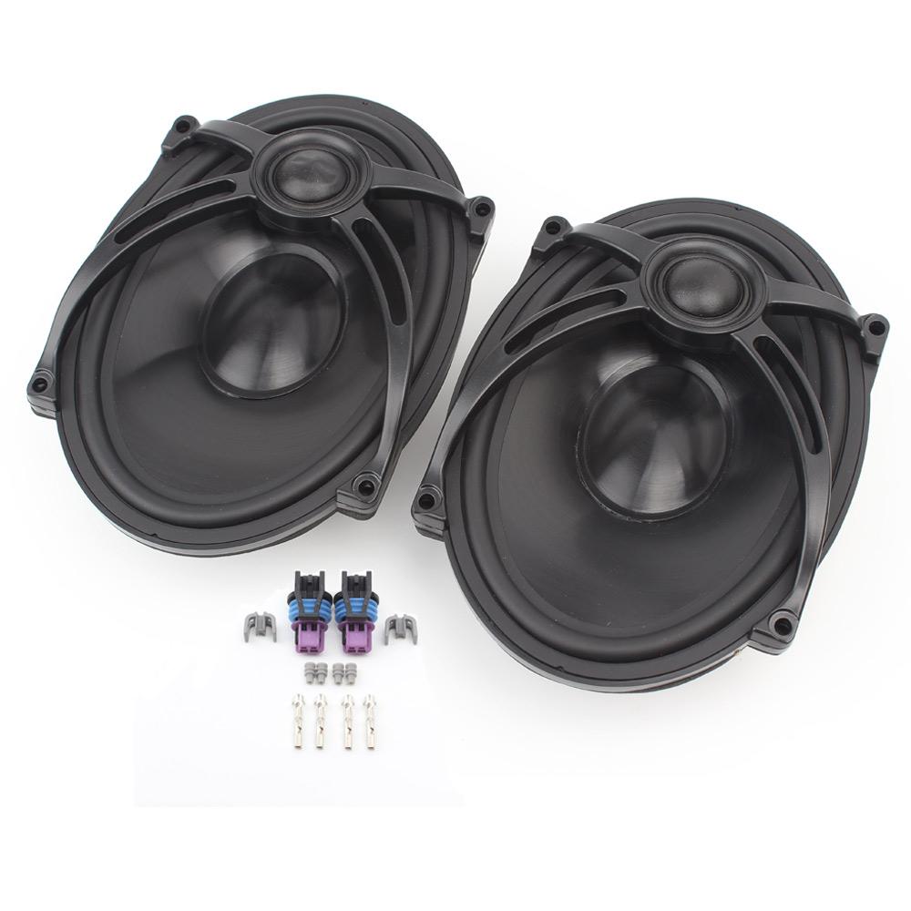 5" X 7" Motorcycle Saddlebag Lids & Speakers For Harley Touring Road King Electra Street Glide 2014-2020 ABS Plastic Accessories