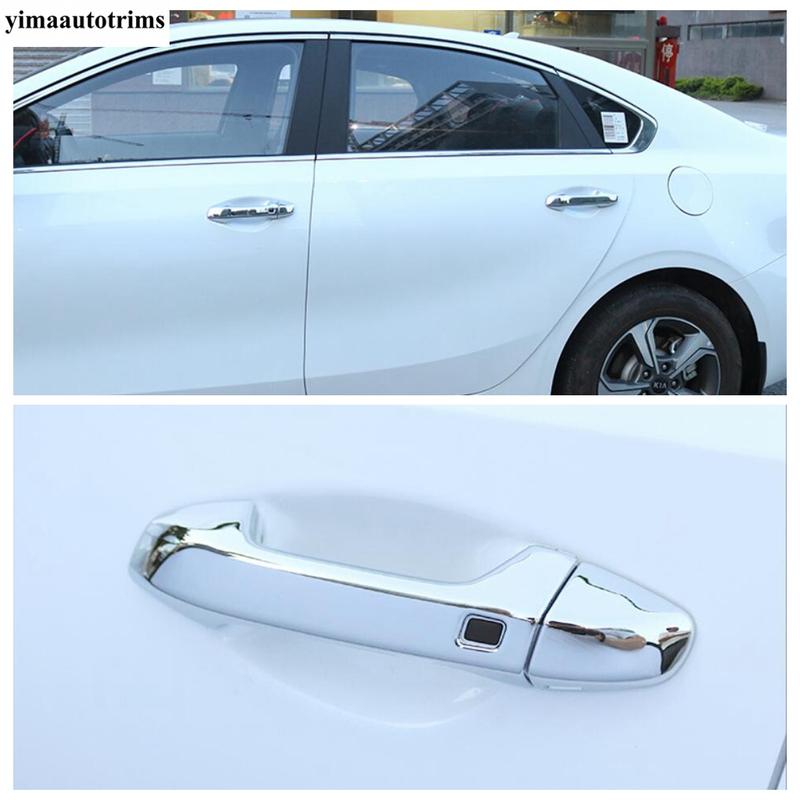 Side Door Handle Decoration Cover Trim For Kia Cerato / Forte / K3 - / Seltos - ABS Carbon Fiber Accessories