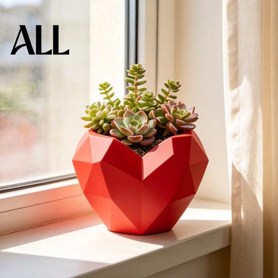 Vaso Decorativo da Giardino Forma Geometrica Cuore Fioriera, Fiore Decorativo per Fioriera Piccola da Interno Esterno, Fioriera Creativa Amore Casa Balcone