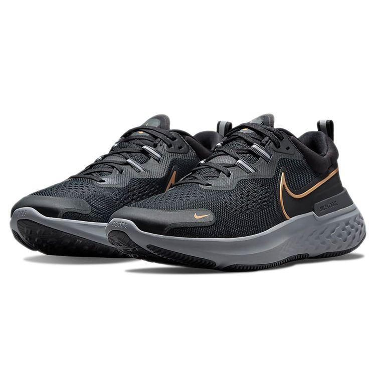 Nike React Miler 2 Negro Metálico Dorado Zapatillas de Hombre Gris Humo Oscuro Gris Partícula CW7121-005