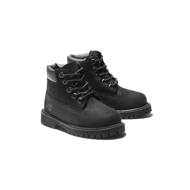 Timberland 6 Inch Premium Boot Toddler Triple Black Baby Sneakers TB012807-001