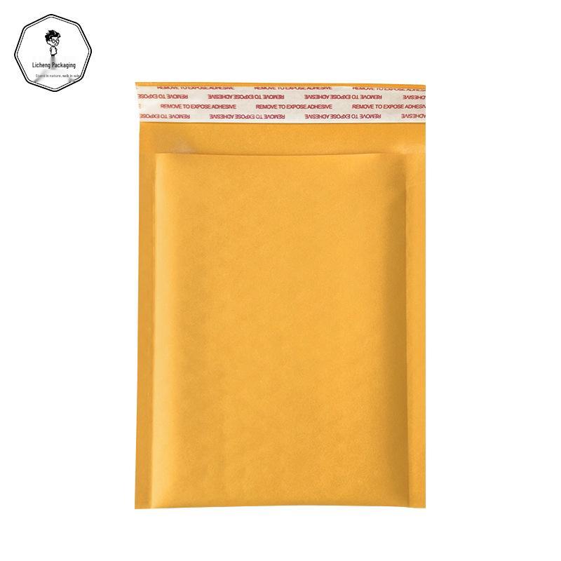 Kraft Paper Yellow Bubble Wrap Cushioning Bag