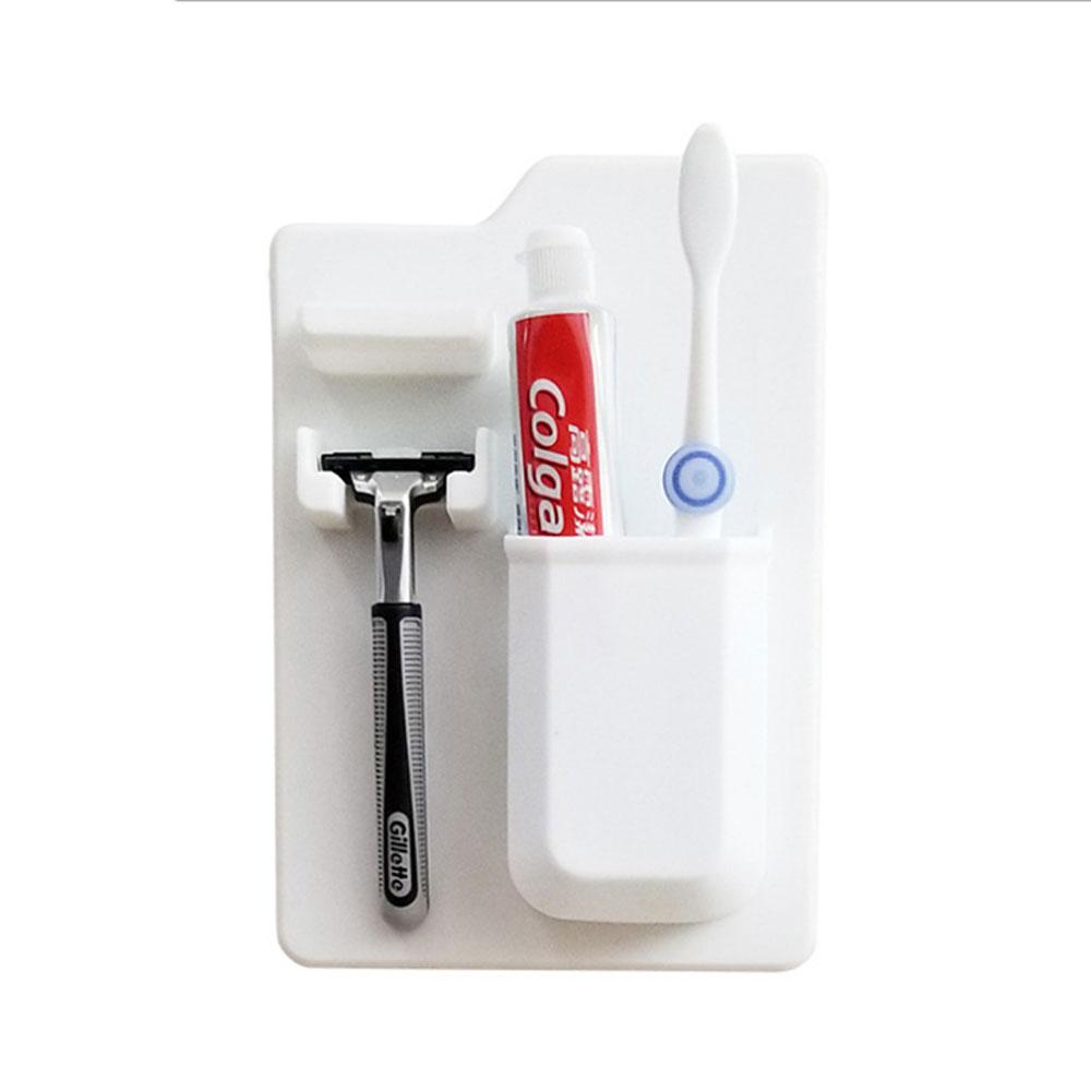 Portaspazzolini in silicone world Integrato Porta spazzolino in silicone Rack portaoggetti per dentifricio Rasoio Erogatore spazzolino da denti Organizzazione bagno