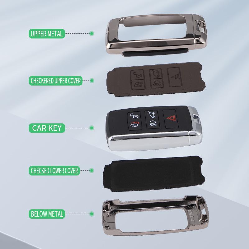 Luxury Key Case for Land Rover: Compatible with Range Rover, Defender, Evoque, Discovery Sport, and Velar Models