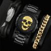 Orologio da Uomo alla Moda con Quadrante Grande Teschio Cool Tendenza Orologio Business Diablo Orologio al Quarzo