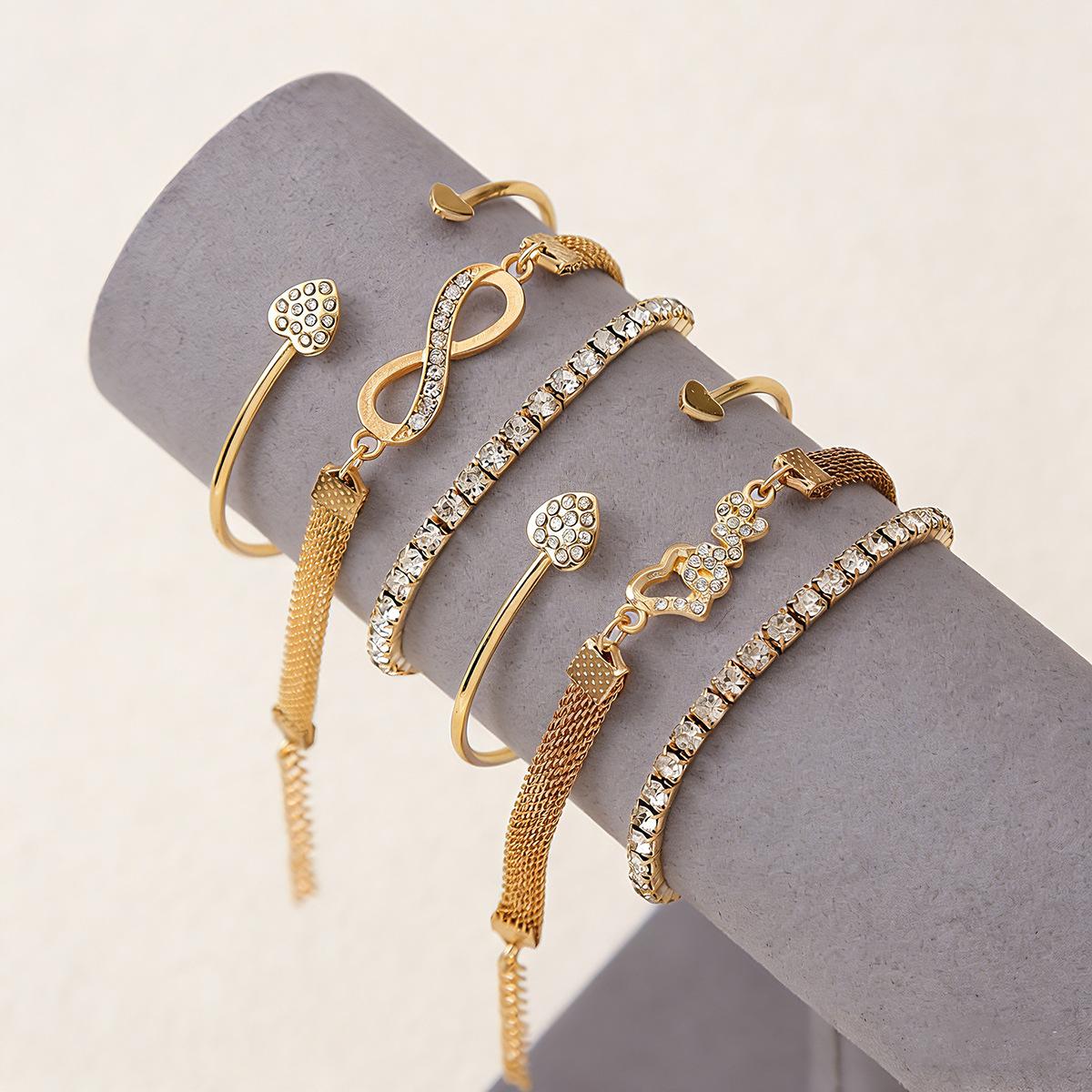 Hot Selling Heart Lucky Symbol Open Bracelet Set Creative Valentine s Day love letter bracelet bracelet bracelet