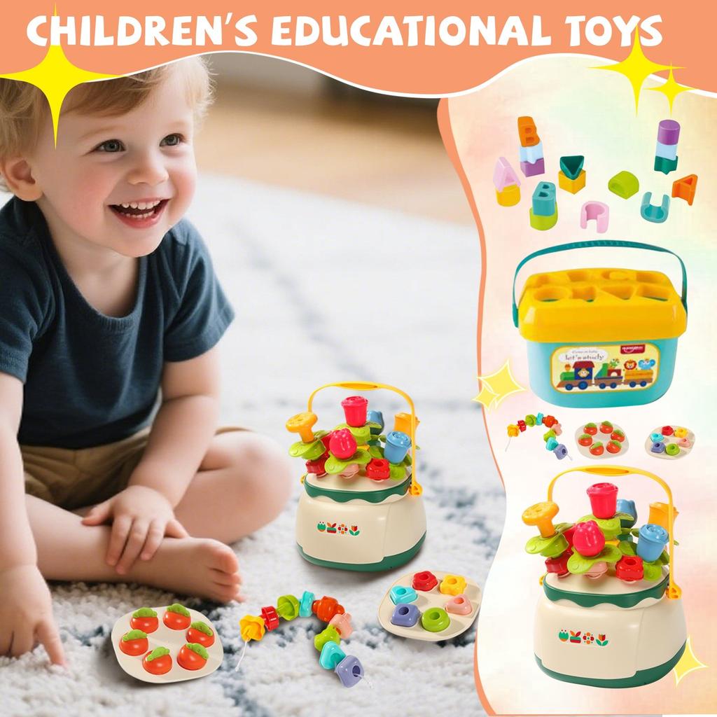 Infant Early Education Toys For Shape And Color , Fine Motor Skills, And Sensory Training