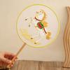 Double-Sided Embroidery Fan Colorful Silk Round Fan Classical Hand Fan Embroidered For Ceremonial Events Cultural Activities