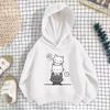 Girls' Shoulder Sweater Hooded Long-sleeved Loose Sweatshirt Casual Comfortable Hoodies Sweatshirts Girls