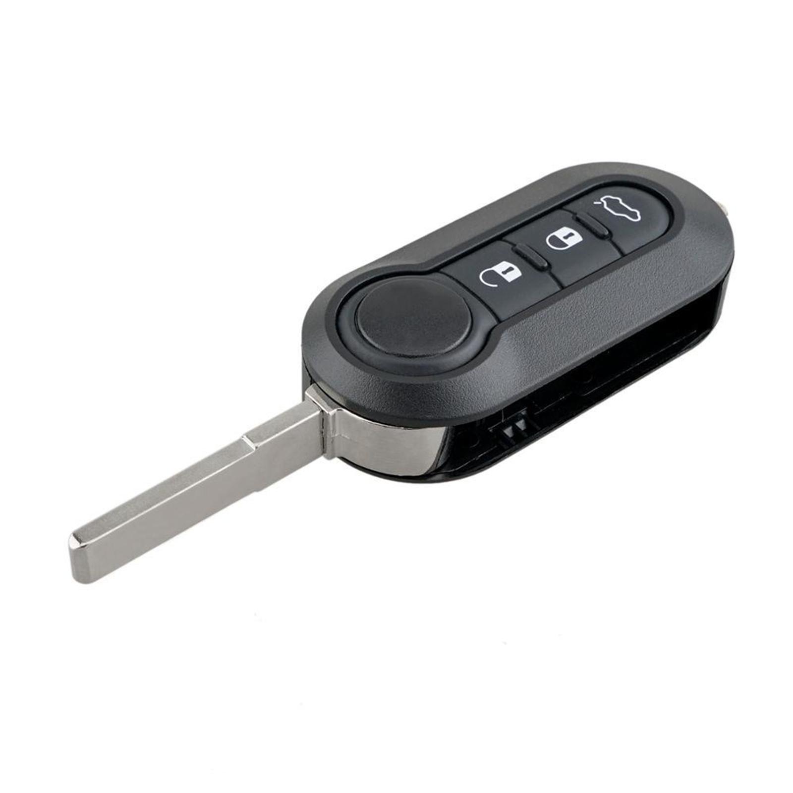 3 Button Key Fob Case Shell for Fiat Panda Ducato Bravo 500 500L Lancia Delta Citroen Relay Peugeot Boxer Replacement Housing without Battery Pack of 1
