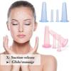 Silikon Vakuum Schröpfen Massage Gläser Anti Cellulite Massage Gesichts Saugnäpfe Gesicht Hals Lift Haut Schaben Guasha Anti Falten