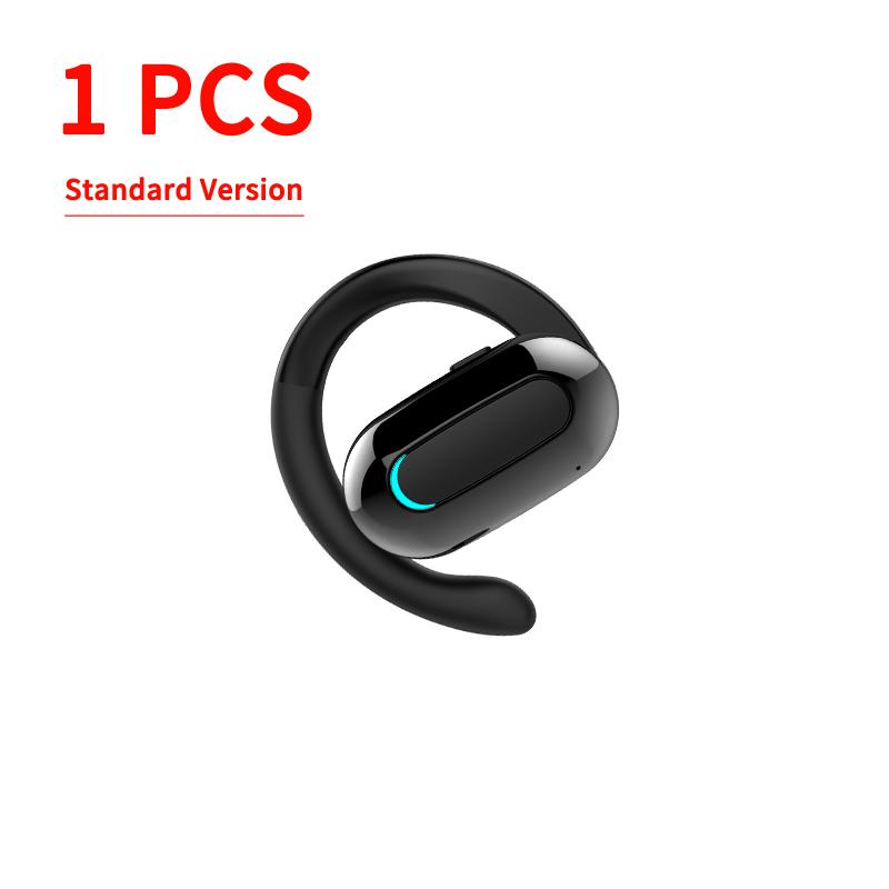 

Wireless Bluetooth Earphones With Mic Ear-Hook Headsets HiFi Music Sports Noise Cancel Headphones For Smart Phones Black