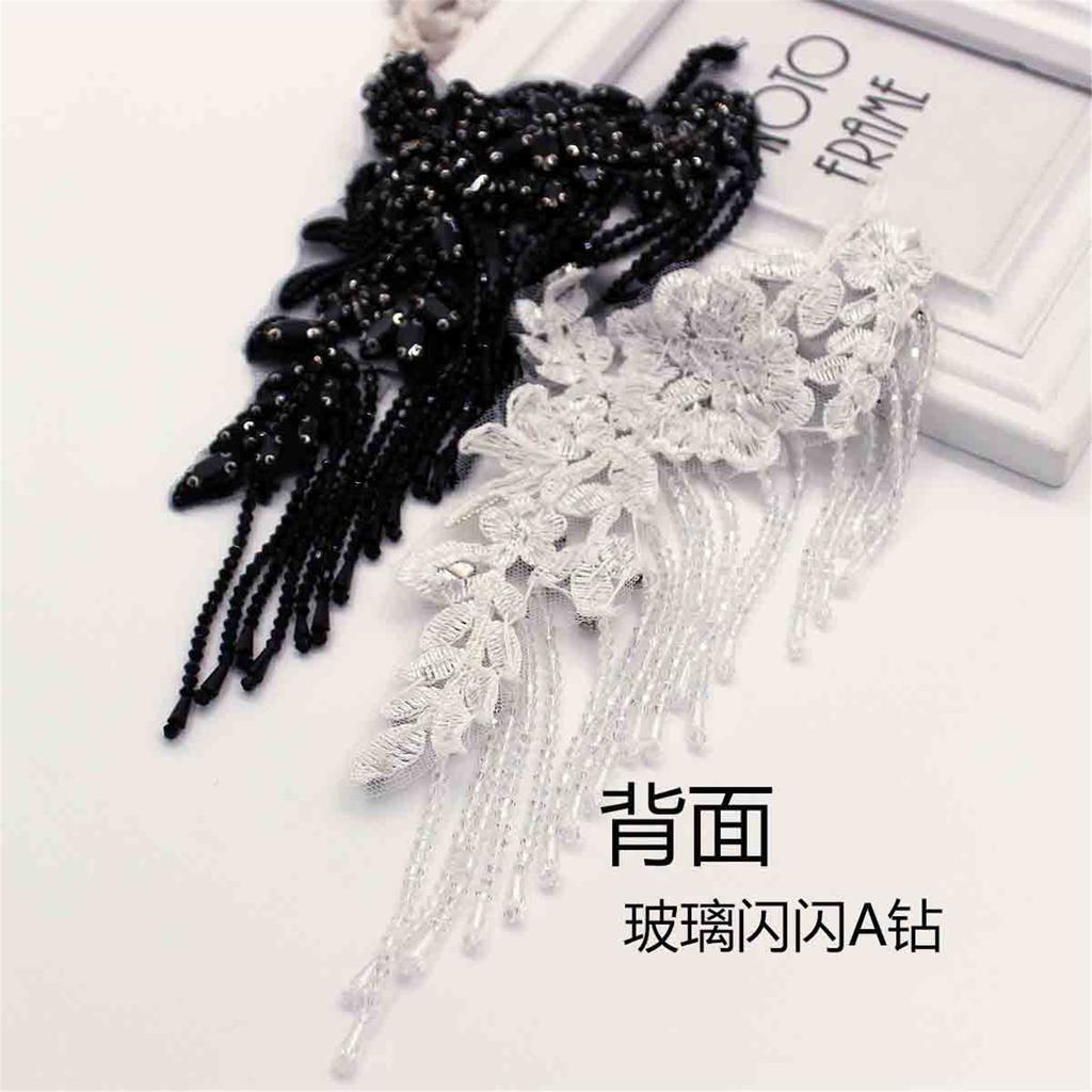 British Style Handmade Shoulder Jewelry Tassel Rhinestones Epaulettes Clothing Accessories Epaulet Shoulder Brooches