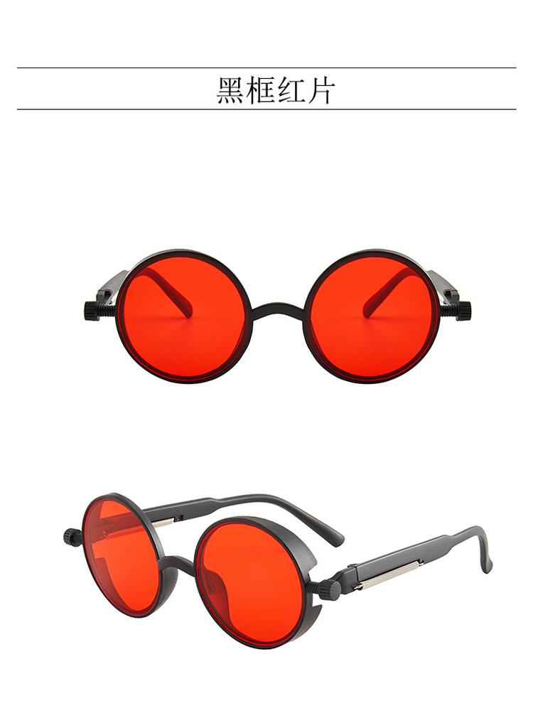 Fashion Steampunk Style Sunglasses Women Men Round Frame Vintage Classic Colorful Sun Eyewear Gothic Punk Glasses Unisex UV400