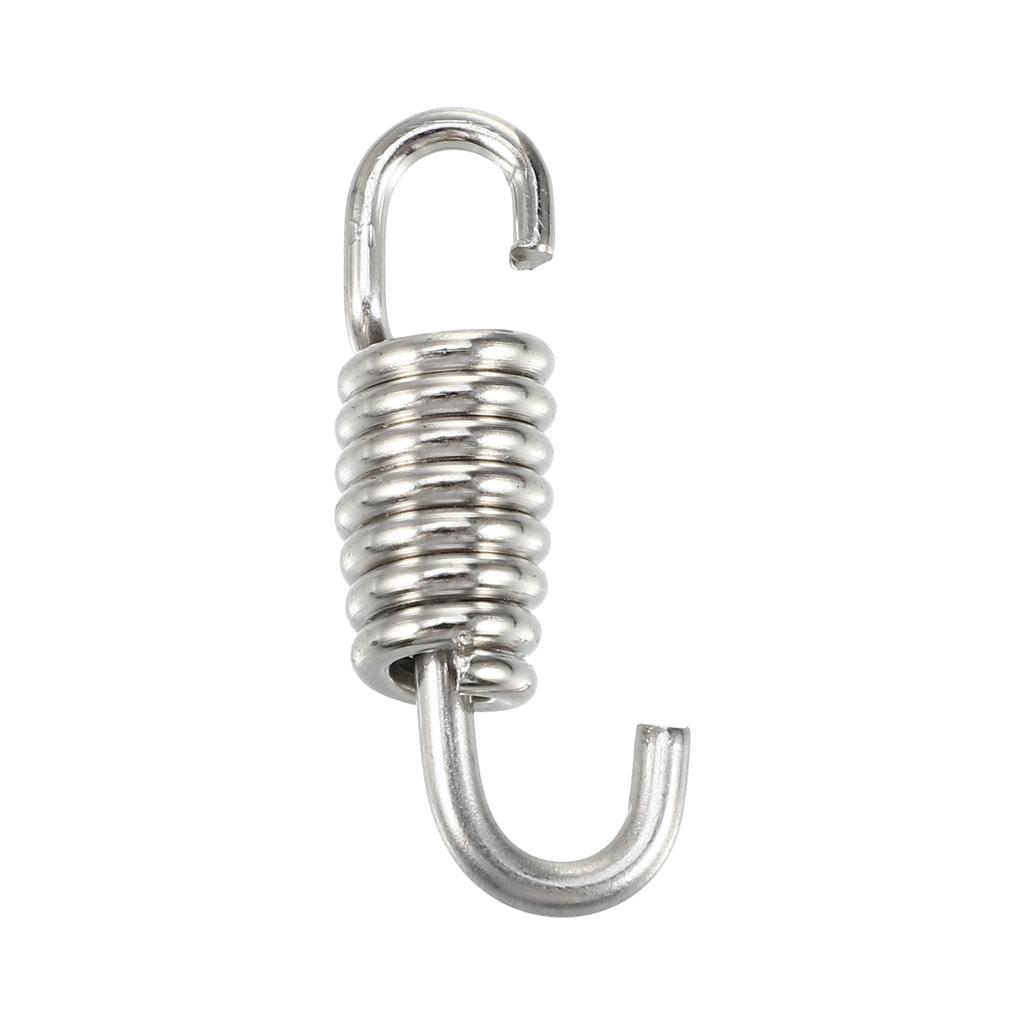 Motoforti 2Pcs 4Pcs 6Pcs 43mm 58mm Muffler Exhaust Pipe Spring for Motorcycle Universal Stainless Steel Silver Tone