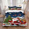 3pcs Christmas Santa Claus Duvet Cover Set - Includes 1 Duvet Cover and 2 Pillowcases, No Quilt Core, All-Season Home Decor Yy251111012
